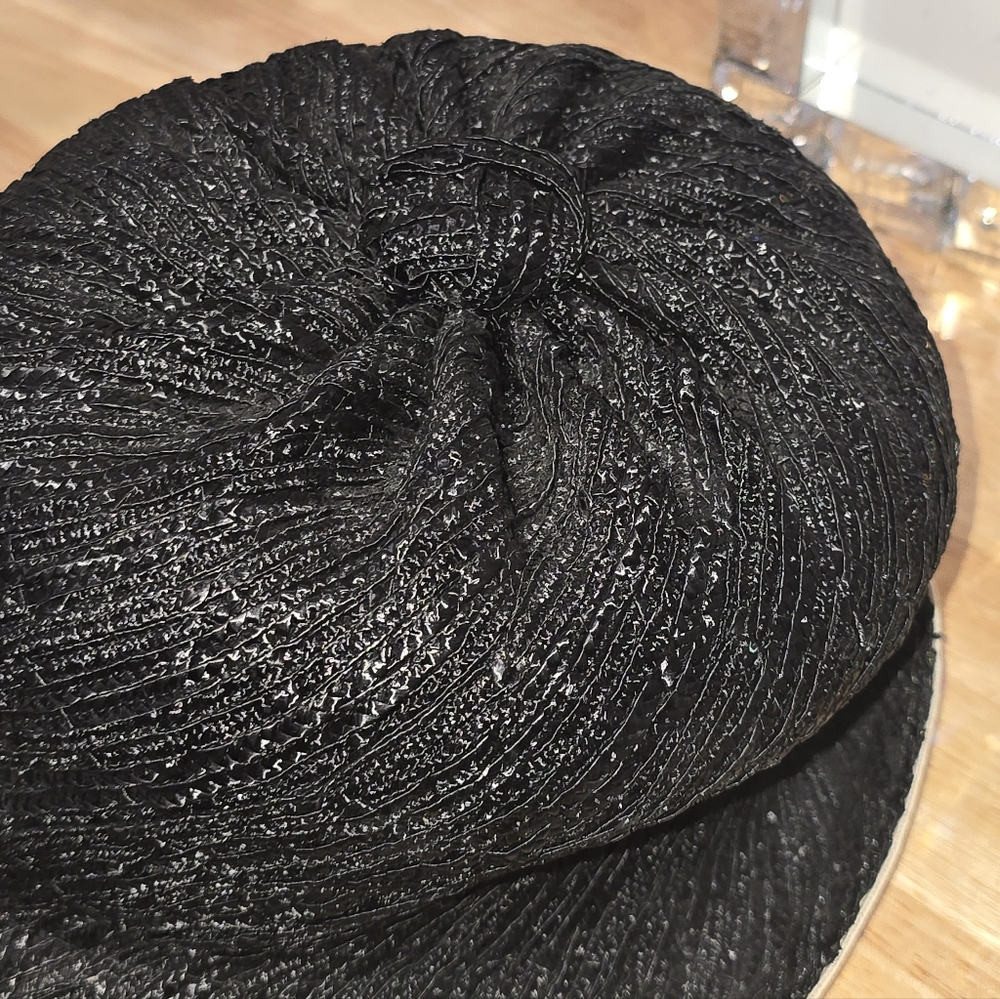 Vintage 1960s Yves Saint Laurent Paris - New York Woven/Straw Statement Hat - Picture 8 of 12